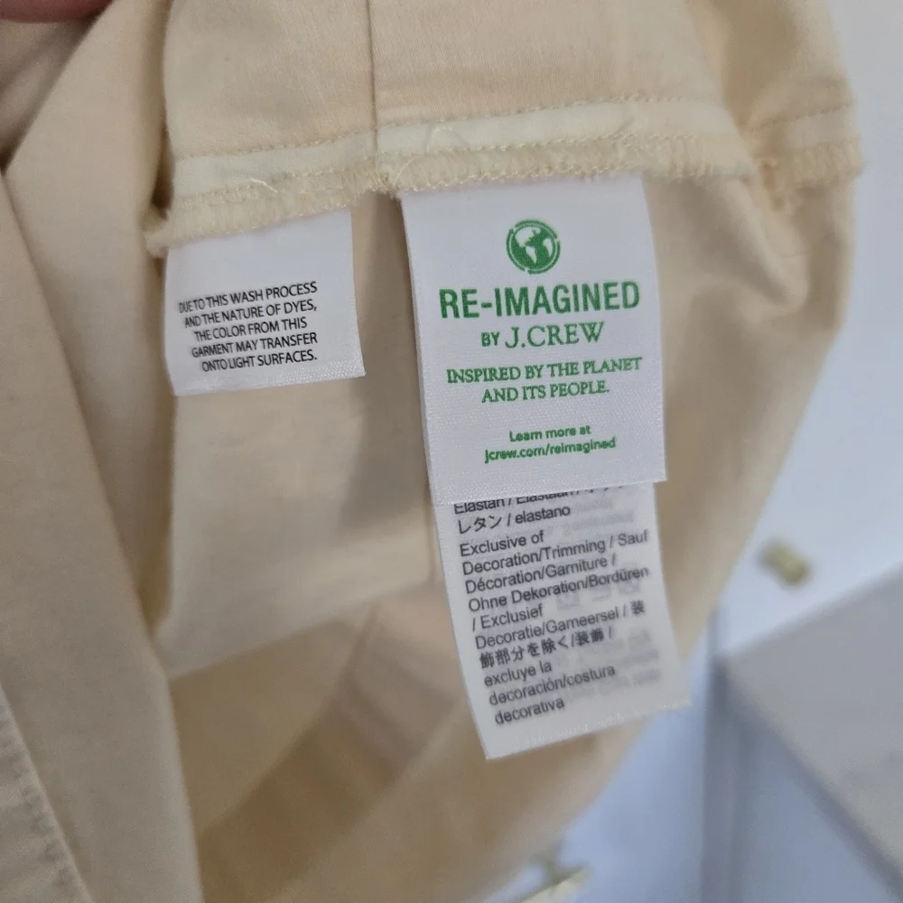 NWT Long-Sleeve Smocked-Waist Midi Dress Lightweight Chino Khaki Size XS NEW - Picture 8 of 13